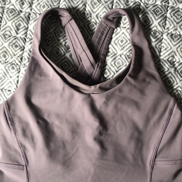 Lululemon Tank Top Super Soft Beautiful Kris Kross Straps Size 4 Colour Mauve - Picture 4 of 8